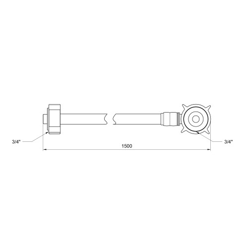 Шланг залив Thermo Alliance Standart для стиральной машины 150 см SD095W150