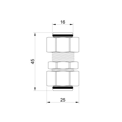Переходник обжимной Thermo Alliance Standart 16х16 SD152W1616