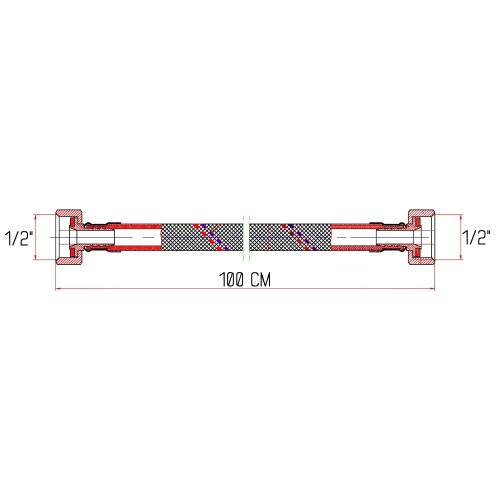 Гибкая подводка для воды Thermo Alliance Forte ВВ 100 см SF381W100 Гибкая подводка для воды Thermo Alliance Forte ВВ 100 см SF381W100