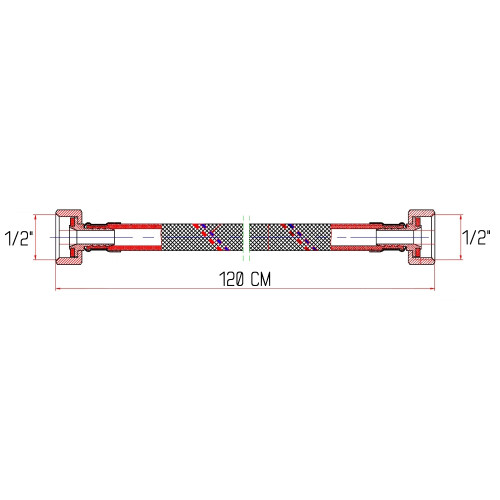 Гибкая подводка для воды Thermo Alliance Forte ВВ 120 см SF381W120