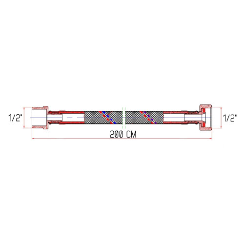 Гибкая подводка для воды Thermo Alliance Forte ВН 200 см SF382W200