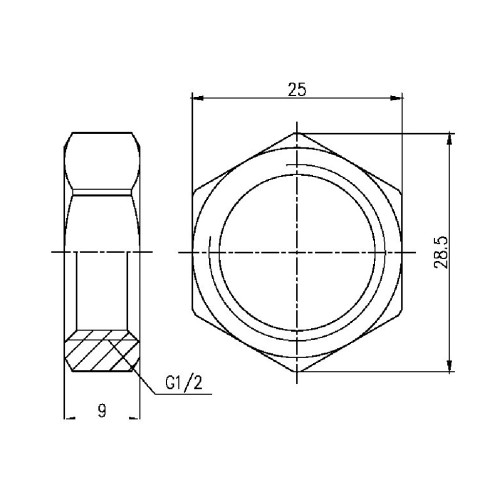 Контргайка Thermo Alliance Forte 1/2 Контргайка Thermo Alliance Forte 1/2