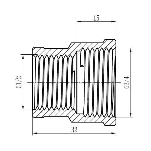 Муфта редукционная Thermo Alliance Forte 1/2 Муфта редукционная Thermo Alliance Forte 1/2