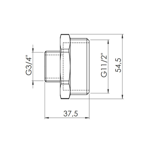 Ниппель редукционный Thermo Alliance Forte 1 1/2х3/4 Ниппель редукционный Thermo Alliance Forte 1 1/2х3/4