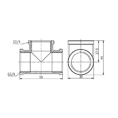 Тройник Thermo Alliance Forte 3/4 Тройник Thermo Alliance Forte 3/4