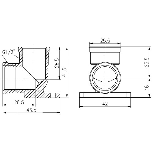 Уголок настенный Thermo Alliance Forte 1/2