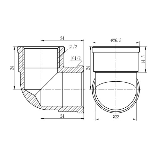 Уголок Thermo Alliance Forte 1/2