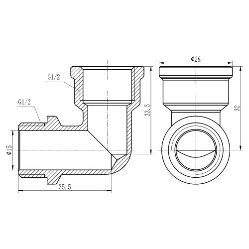 Уголок Thermo Alliance Forte 1/2