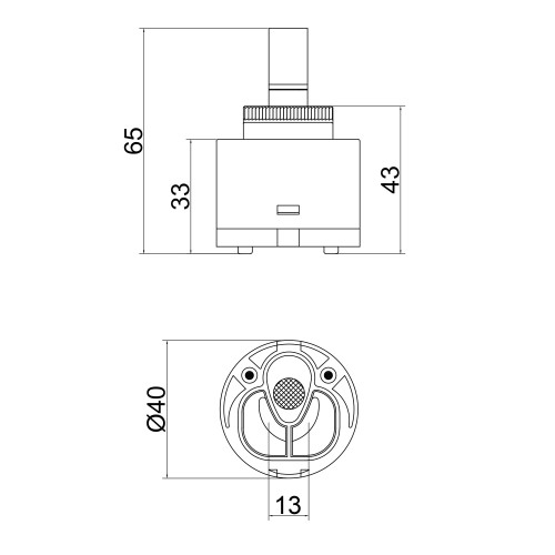 Картридж для смесителя Qtap Spojeni 40 мм QT40MM