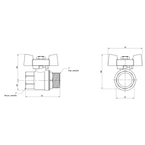 Кран шаровой Thermo Alliance Standart 1