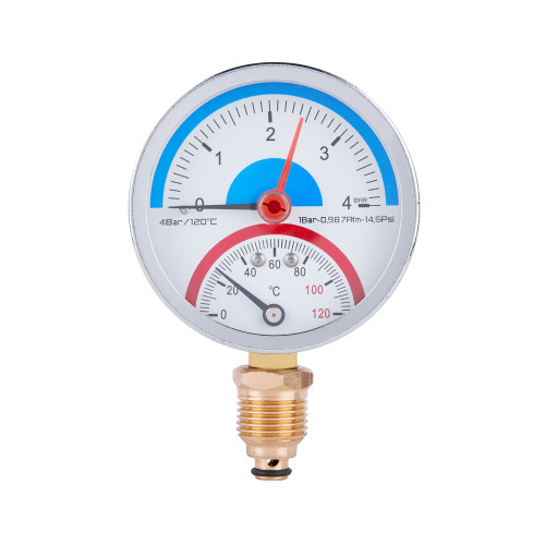 Термоманометр Thermo Alliance Standart 80 мм 1/2 Термоманометр Thermo Alliance Standart 80 мм 1/2