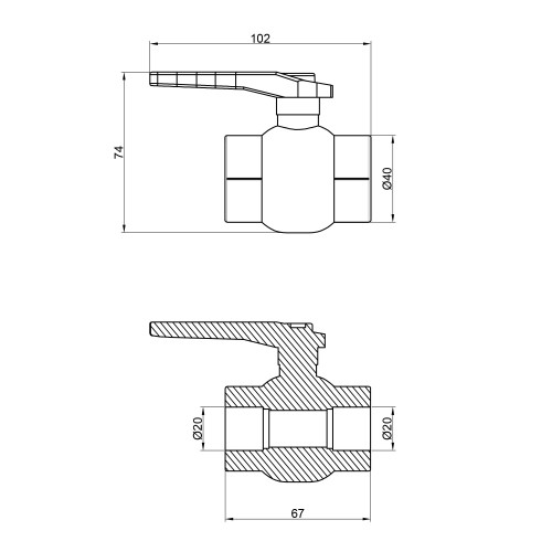 Кран шаровой PPR Thermo Alliance 20 Кран шаровой PPR Thermo Alliance 20