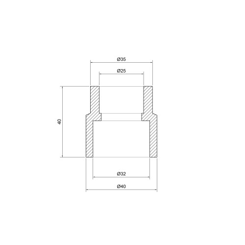 Муфта PPR Thermo Alliance 32х25 Муфта PPR Thermo Alliance 32х25