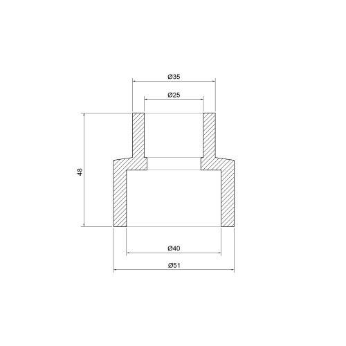 Муфта PPR Thermo Alliance 40х25 Муфта PPR Thermo Alliance 40х25