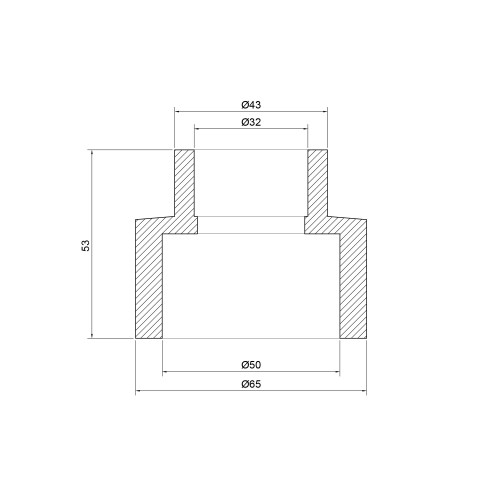 Муфта PPR Thermo Alliance 50х32 Муфта PPR Thermo Alliance 50х32