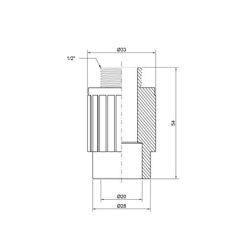 Муфта PPR Thermo Alliance 20х1/2 Муфта PPR Thermo Alliance 20х1/2