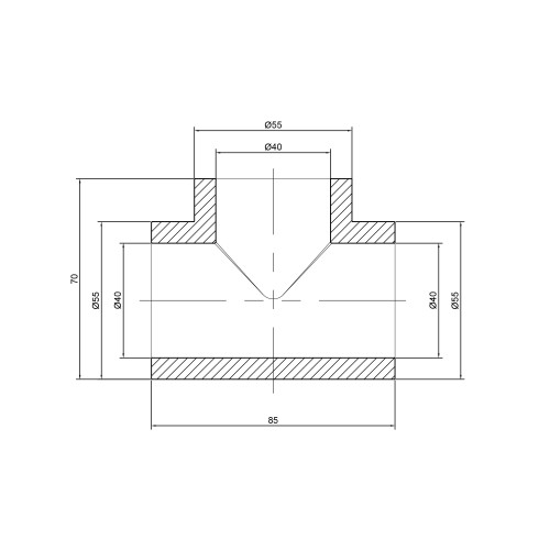 Тройник PPR Thermo Alliance 40