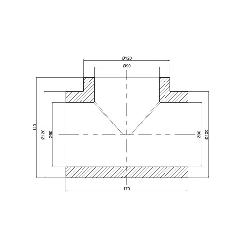 Тройник PPR Thermo Alliance 90 Тройник PPR Thermo Alliance 90