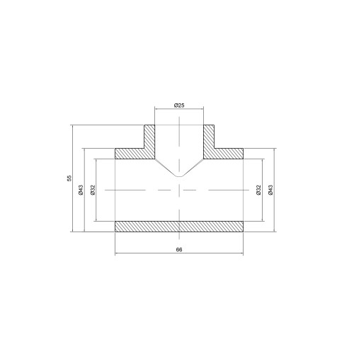 Тройник PPR Thermo Alliance 32х25х32 Тройник PPR Thermo Alliance 32х25х32