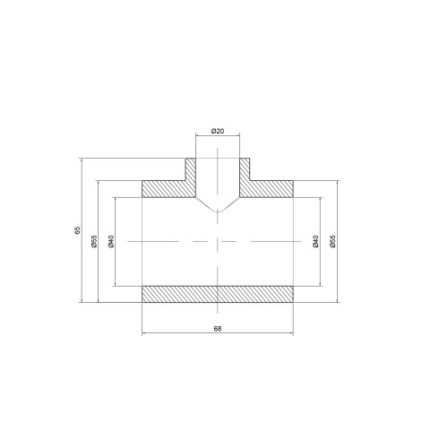 Тройник PPR Thermo Alliance 40х20х40 Тройник PPR Thermo Alliance 40х20х40