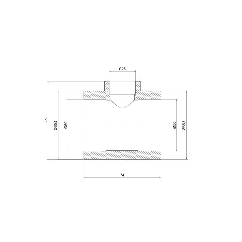 Тройник PPR Thermo Alliance 50х25х50 Тройник PPR Thermo Alliance 50х25х50