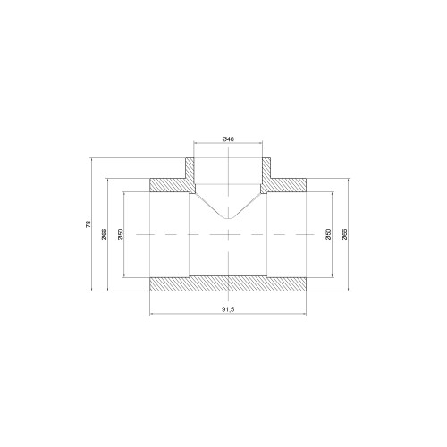 Тройник PPR Thermo Alliance 50х40х50