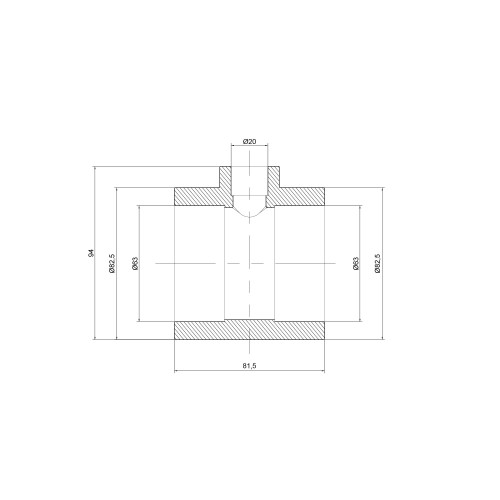 Тройник PPR Thermo Alliance 63х20х63 Тройник PPR Thermo Alliance 63х20х63