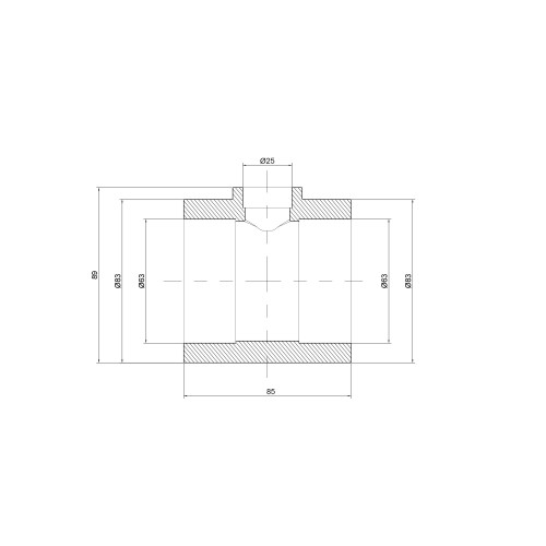 Тройник PPR Thermo Alliance 63х25х63 Тройник PPR Thermo Alliance 63х25х63