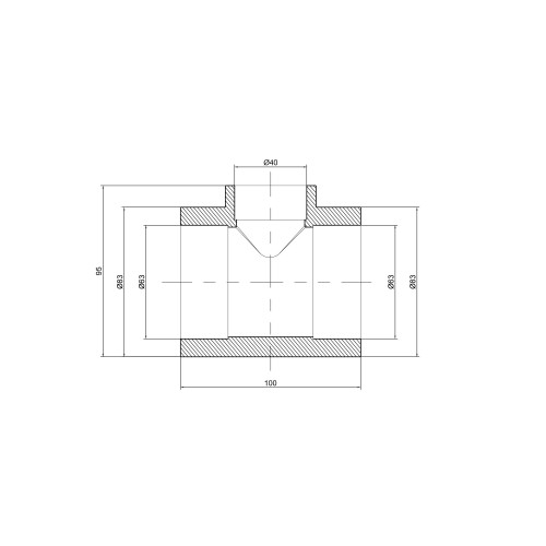 Тройник PPR Thermo Alliance 63х40х63 Тройник PPR Thermo Alliance 63х40х63