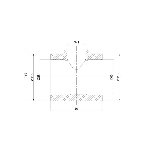Тройник PPR Thermo Alliance 90х50х90 Тройник PPR Thermo Alliance 90х50х90
