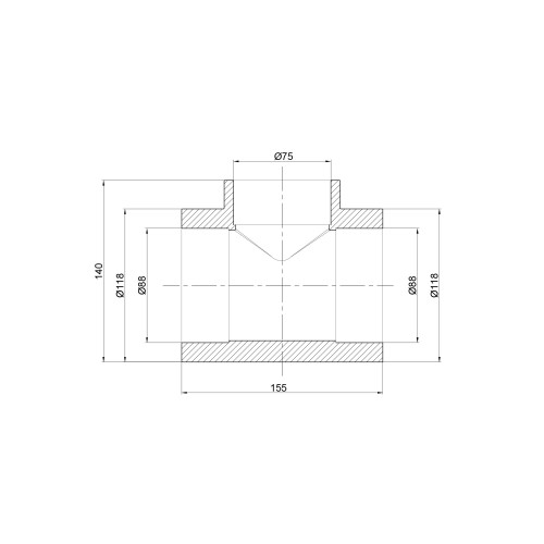 Тройник PPR Thermo Alliance 90х75х90 Тройник PPR Thermo Alliance 90х75х90