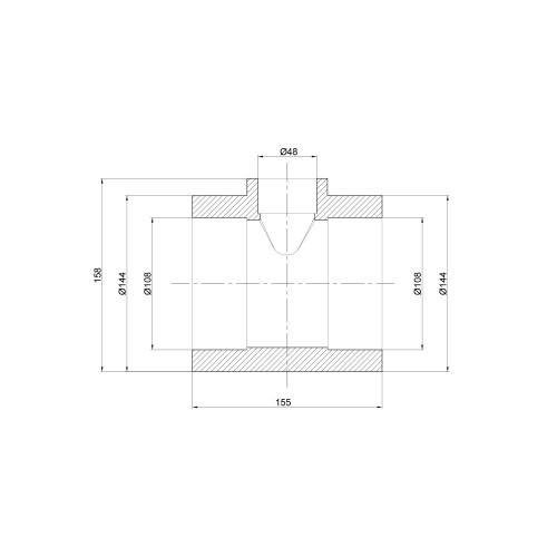 Тройник PPR Thermo Alliance 110х50х110