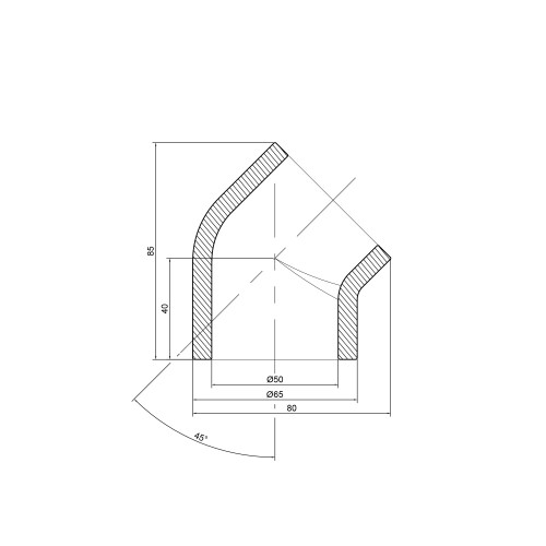 Уголок PPR Thermo Alliance 50, 45° Уголок PPR Thermo Alliance 50, 45°