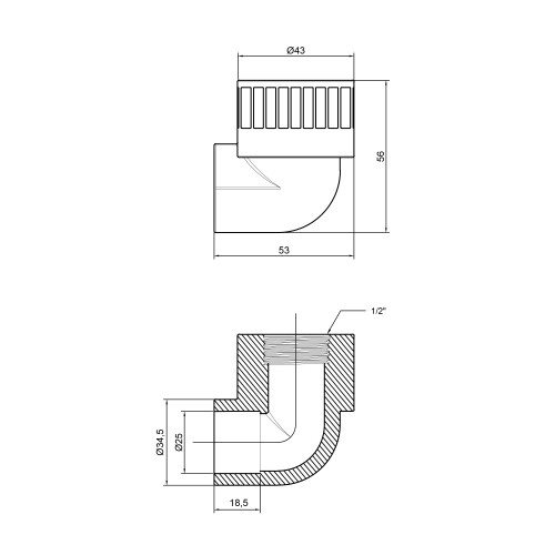 Уголок PPR Thermo Alliance 25х1/2 Уголок PPR Thermo Alliance 25х1/2
