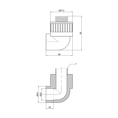 Уголок PPR Thermo Alliance 32х1 Уголок PPR Thermo Alliance 32х1
