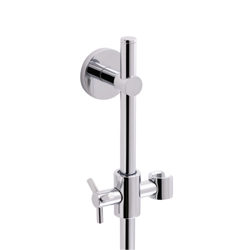 Стойка универсальная Qtap Sprha 700 мм округлая с полочкой QT003 Chrome Стойка универсальная Qtap Sprha 700 мм округлая с полочкой QT003 Chrome