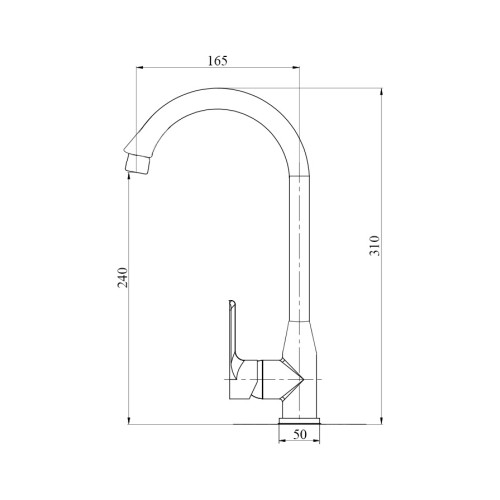 Смеситель для кухни Brinex 35W 007 Смеситель для кухни Brinex 35W 007