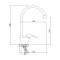 Смеситель для кухни Brinex 36W 007 Смеситель для кухни Brinex 36W 007