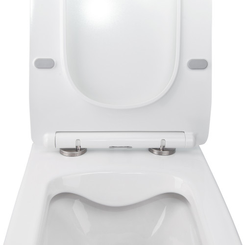 Унитаз подвесной Qtap Crow Rimless безободковый с сиденьем Soft-close QT05335170W