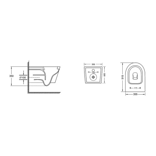 Унитаз подвесной Qtap Swan безободковый с сиденьем Soft-close QT16335178W Унитаз подвесной Qtap Swan безободковый с сиденьем Soft-close QT16335178W