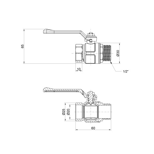 Кран шаровой Icma 1/2 Кран шаровой Icma 1/2