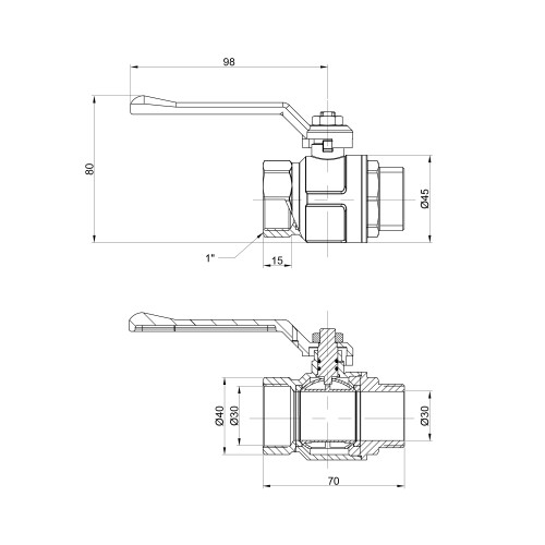 Кран шаровой Icma 1 Кран шаровой Icma 1