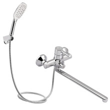 Смеситель для ванны Qtap Grand с поворотным изливом (c душевым гарнитуром) QTGRACRM005 Chrome Смеситель для ванны Qtap Grand с поворотным изливом (c душевым гарнитуром) QTGRACRM005 Chrome