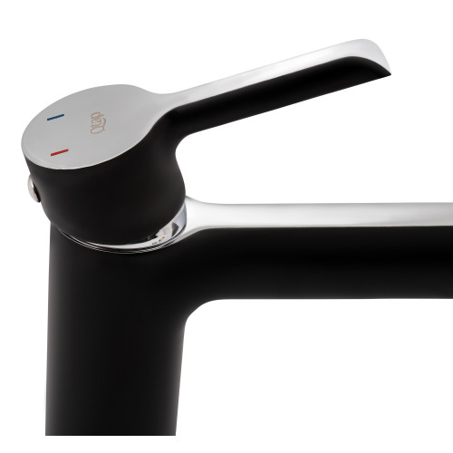 Смеситель для раковины Qtap Grand QTGRABCR001F Chrome/Black