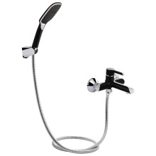 Смеситель для ванны Qtap Grand (c душевым гарнитуром) QTGRABCR006 Chrome/Black Смеситель для ванны Qtap Grand (c душевым гарнитуром) QTGRABCR006 Chrome/Black