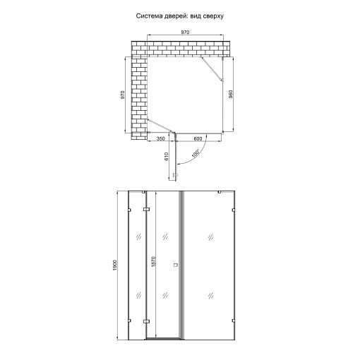 Душевая кабина Qtap CAPRICORN CRM1011SC6 100х100 см, стекло Clear 6 мм, CalcLess, без поддона Душевая кабина Qtap CAPRICORN CRM1011SC6 100х100 см, стекло Clear 6 мм, CalcLess, без поддона