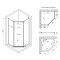 Душевая кабина Lidz Dozorca SC90x90.CRM.LOW.TR, стекло прозрачное 6 мм