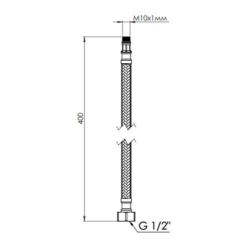 Гибкая подводка для воды Thermo Alliance Forte М10 40 см (пара) SF390W40 Гибкая подводка для воды Thermo Alliance Forte М10 40 см (пара) SF390W40