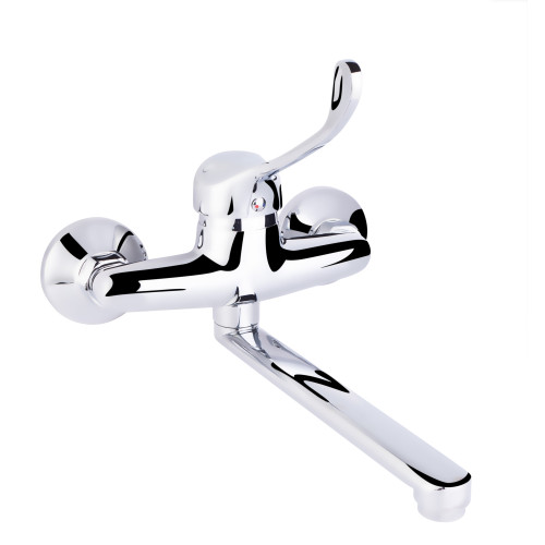 Смеситель для кухни локтевой Lidz Watt 009 настенный  (k35) LDWAT009CRM34862 Chrome