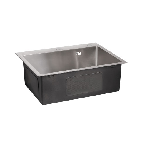 Мойка для кухни интегрированная Lidz Handmade H6050 (LDH6050BRU35371) Brushed Steel 3,0/1,0 мм